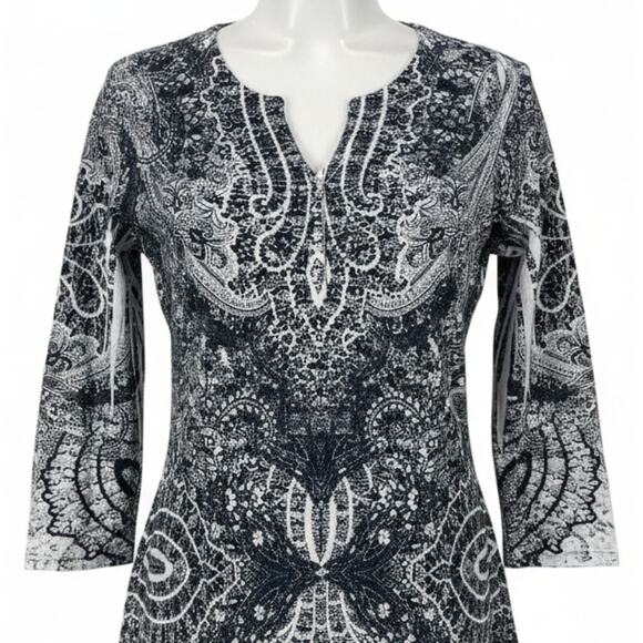 Style co Top Womens Size M Gray Beaded Fairy Grunge Boho Hippie Y2K PILLING - Picture 1 of 8